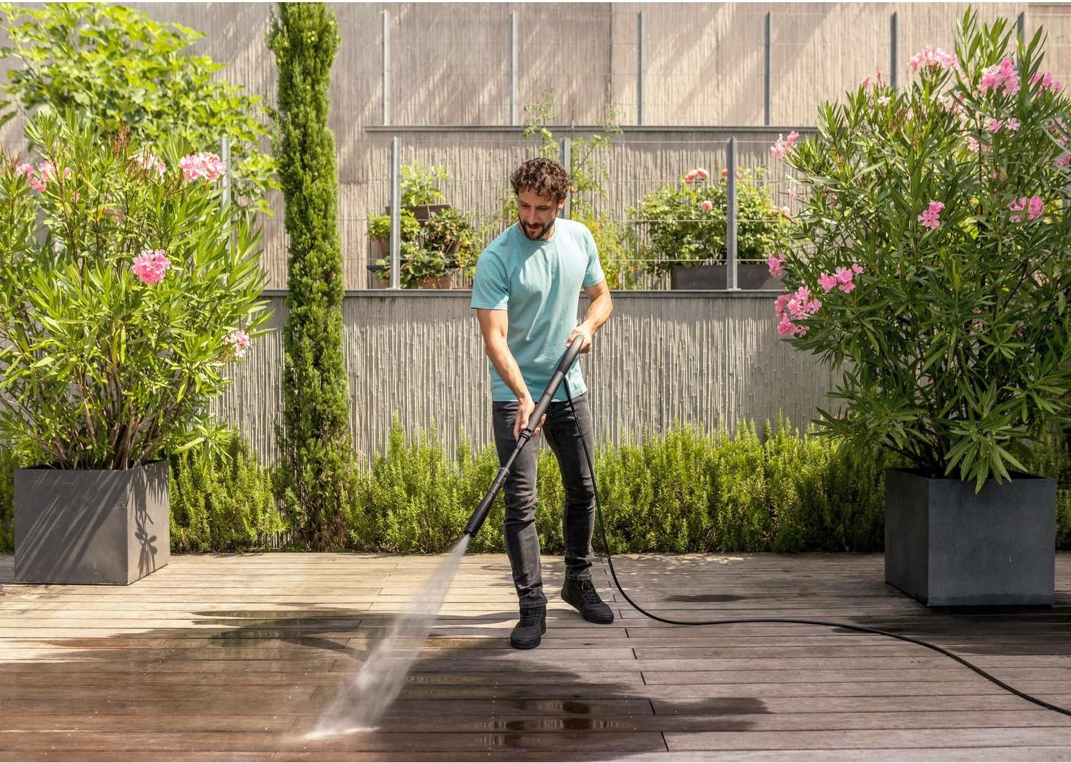 Pastrues me presion të lartë, Karcher, K 7 WCM, 180 bar 600 l/h 3 kW, zorrë 10 m, motor me ftohje me ujë, e verdhë/zezë