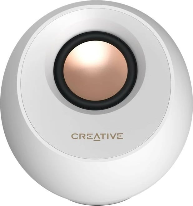Altoparlantë kompjuteri Creative Labs Pebble Pro 2.0 USB-C Bluetooth 5.3 RGB, të bardha