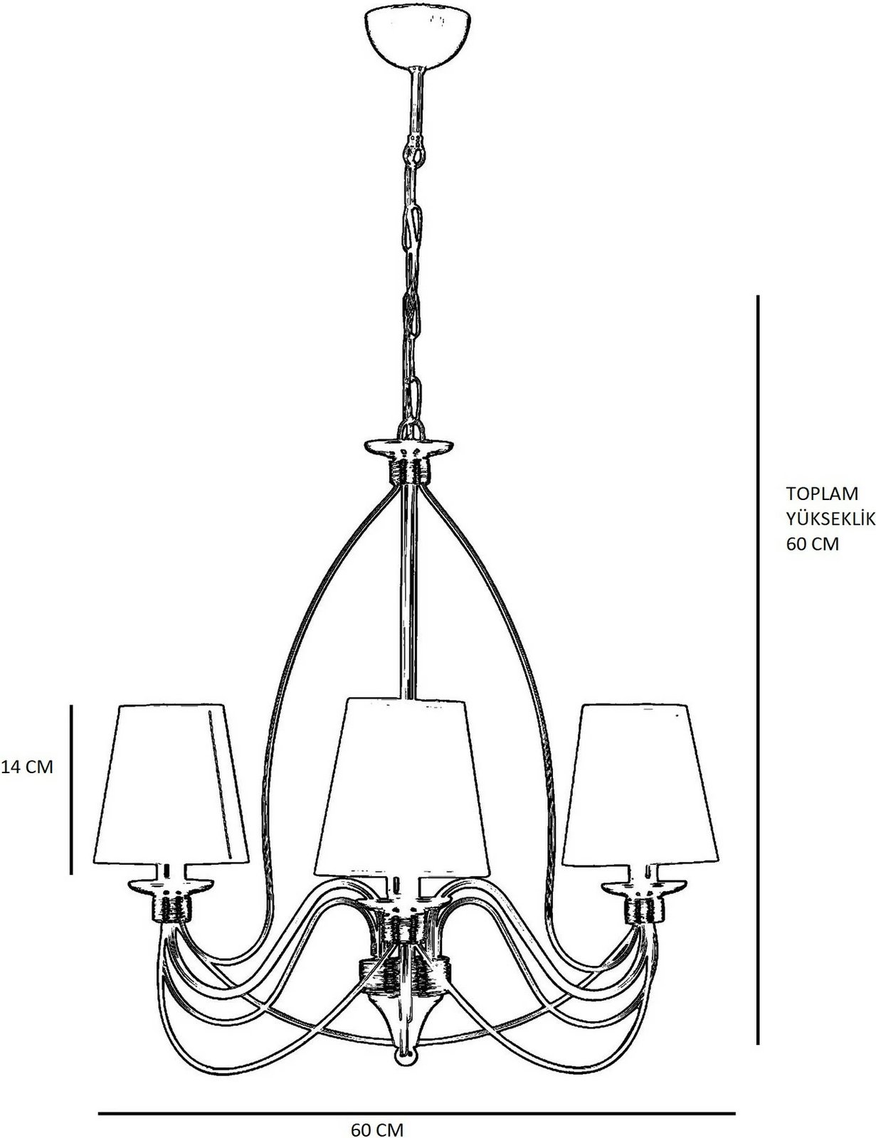 Llambadar Opviq Berfin, 3 llamba, ngjyrë e zezë, abazhura të zeza