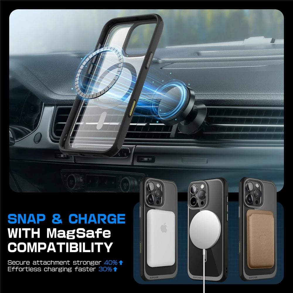 Mbështjellës Supcase UB Mag për iPhone 16 Pro Max, MagSafe, Zi