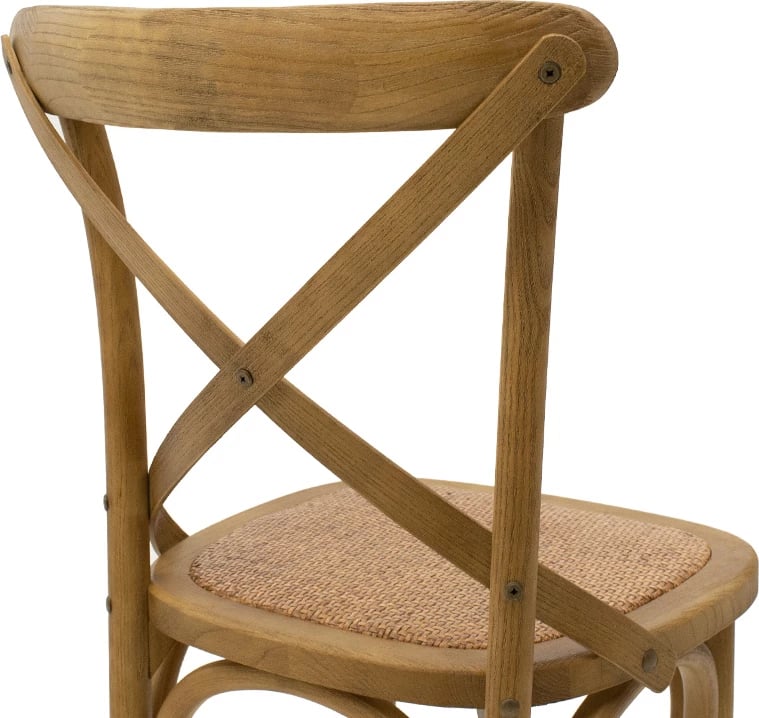 Karrige për bar Reid, dru, ngjyrë arre të çelur - ratan kafe