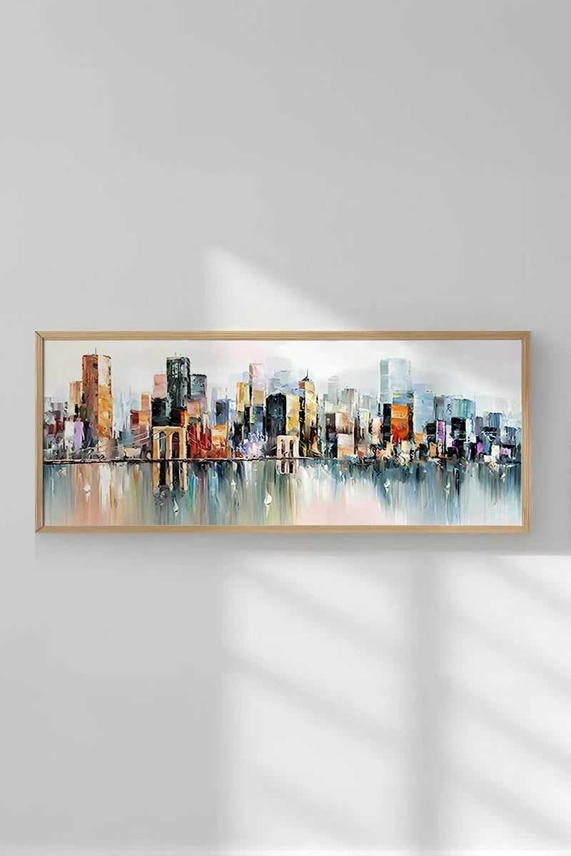 Pikturë dekorative me kornizë, Wallity, Artsmdfyty25-50120, shumëngjyrëshe, 50x120cm