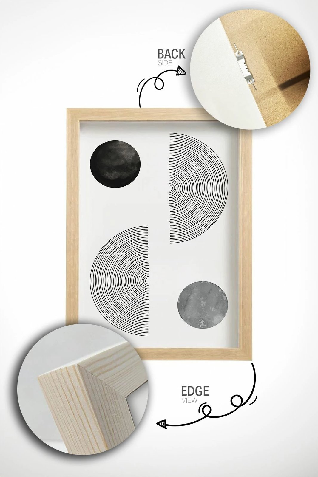 Pikturë dekorative me kornizë (3 copë), Wallity, Ersydata18-70100