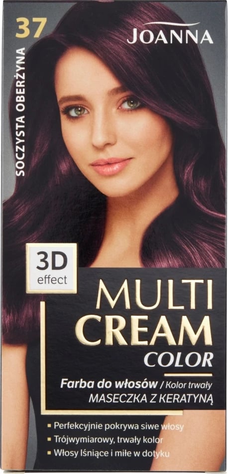 Ngjyrë për flokë për femra Joanna Multi Cream Color 37 Juicy Burgundy, 1 copë