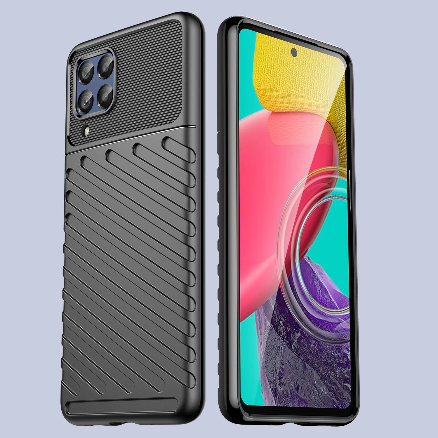 Mbështjellës Hurtel Thunder Case për Samsung Galaxy M53 5G, i zi