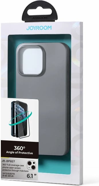 Mbështjellës Joyroom JR-BP927 për iPhone 13, 360 gradë, xham i temperuar, Gri
