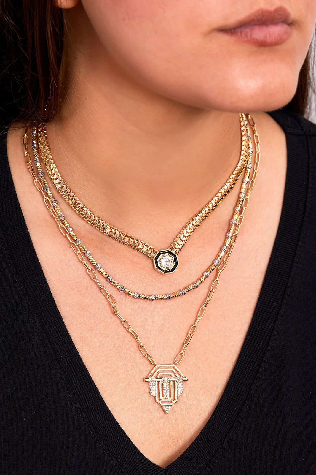 Qafore metalike ngjyrë ari, Elika, ELKGC68401 Qafore metalike ngjyrë ari, Elika, ELKGC68401