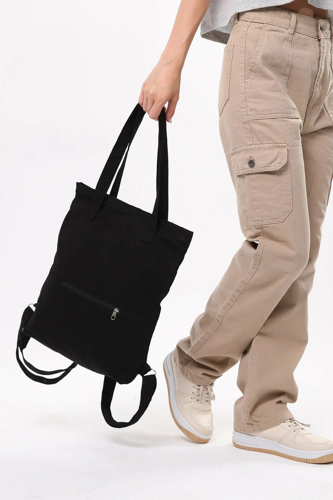Çantë tote Zoozie Bags, e zezë, 35x40x8cm
