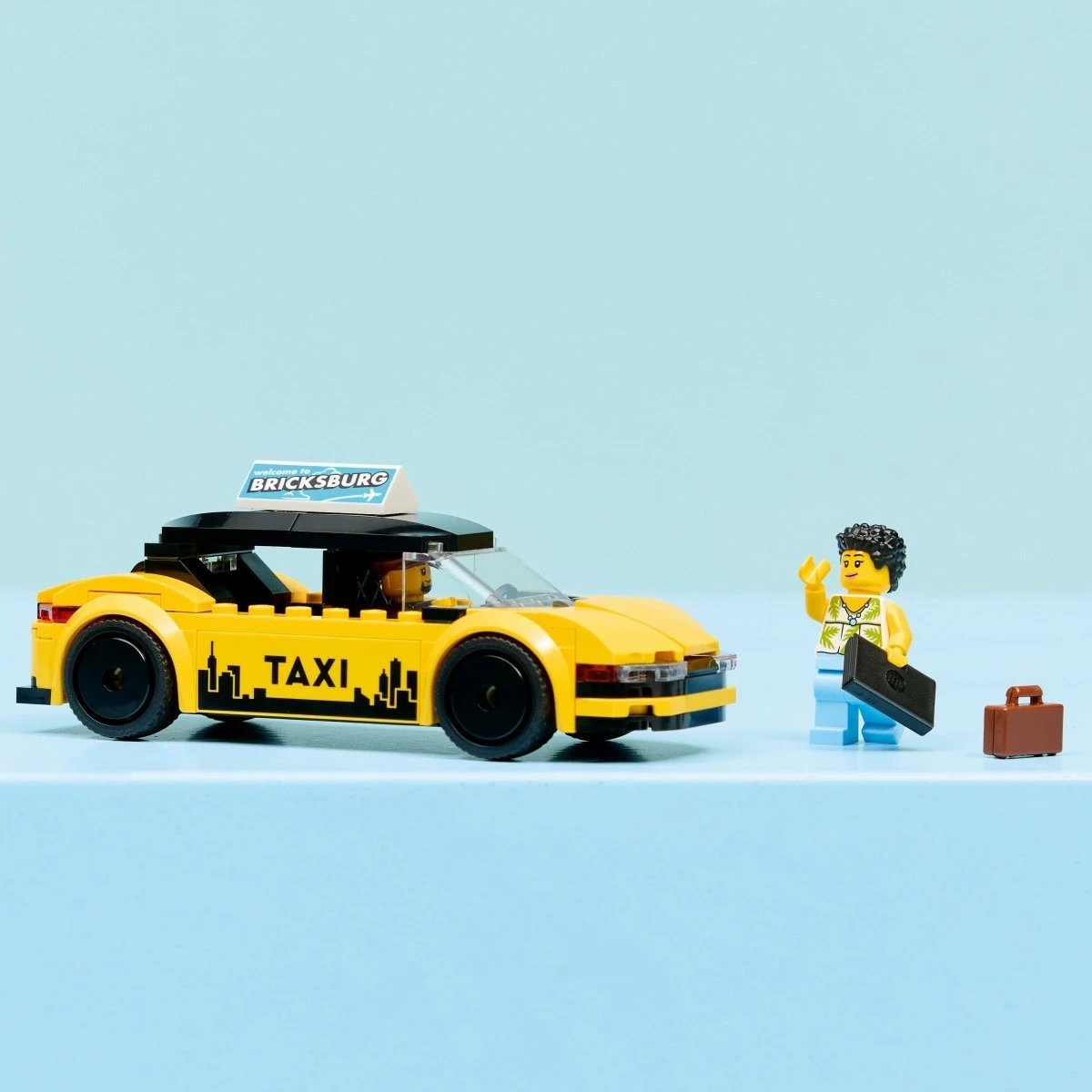 Set blloqesh, LEGO, City 60487 Yellow Taxi, 122 pjesë, moshat 5+, e verdhë