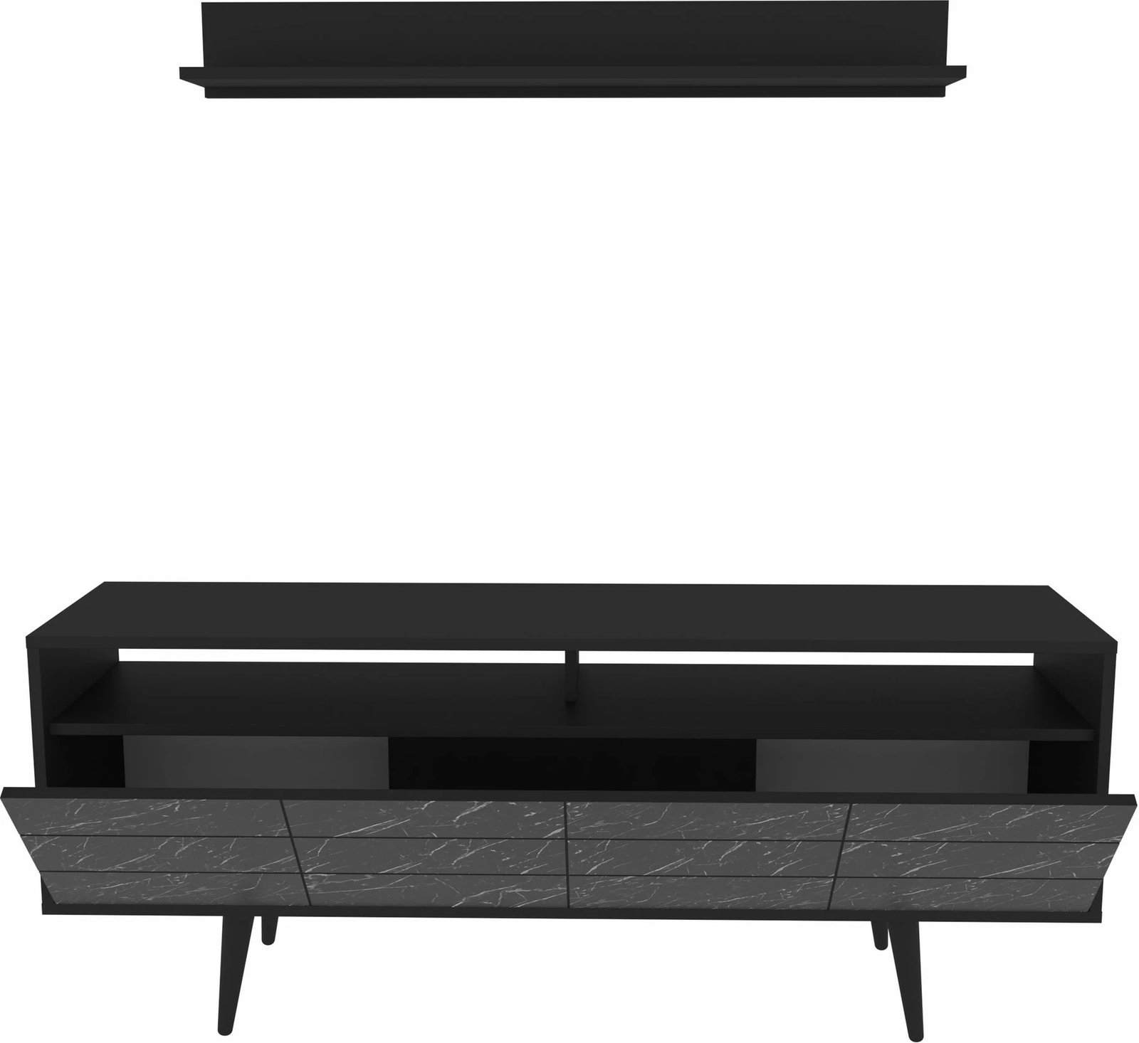 Komodë TV Skye Decor, Ola, e zezë