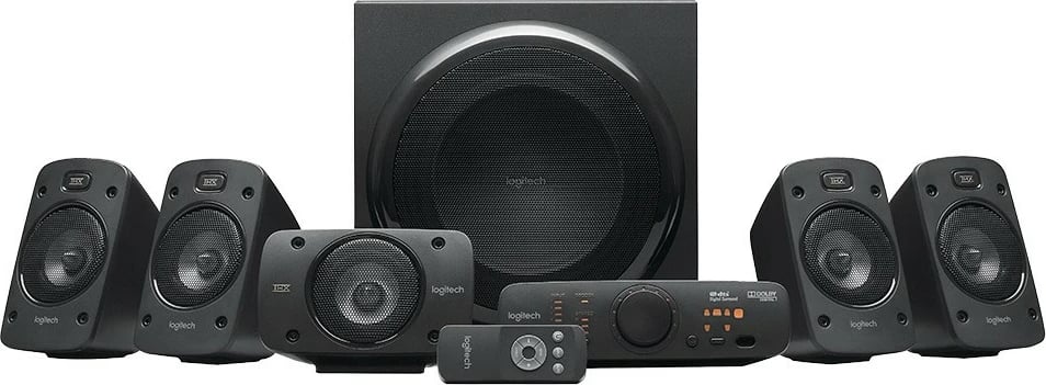 Bokse surround sound Logitech Z906, 5.1 kanale, 500 W, 1000 W, IR, të zeza Bokse surround sound Logitech Z906, 5.1 kanale, 500 W, 1000 W, IR, të zeza