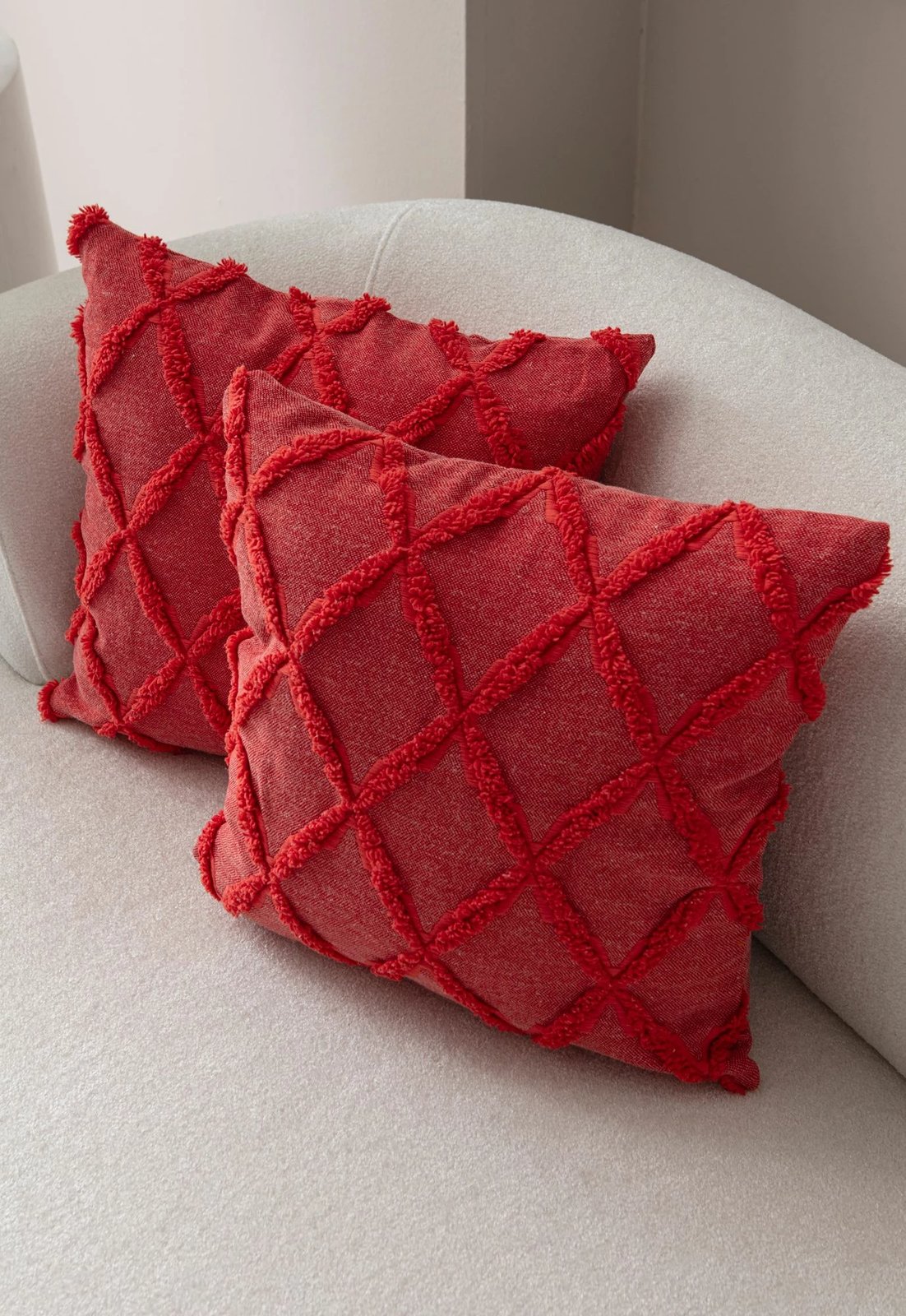 Set mbulesash për jastëkë (2 copë), Evila Originals, Tuffet, e kuqe v1