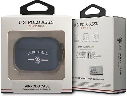 Mbështjellës U.S. Polo Assn. USP000114 për AirPods Pro, silikon, blu navy Mbështjellës U.S. Polo Assn. USP000114 për AirPods Pro, silikon, blu navy