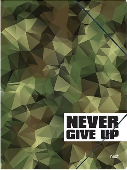Dosje gome Next "Never Give Up", 35x25cm, me laminim mat