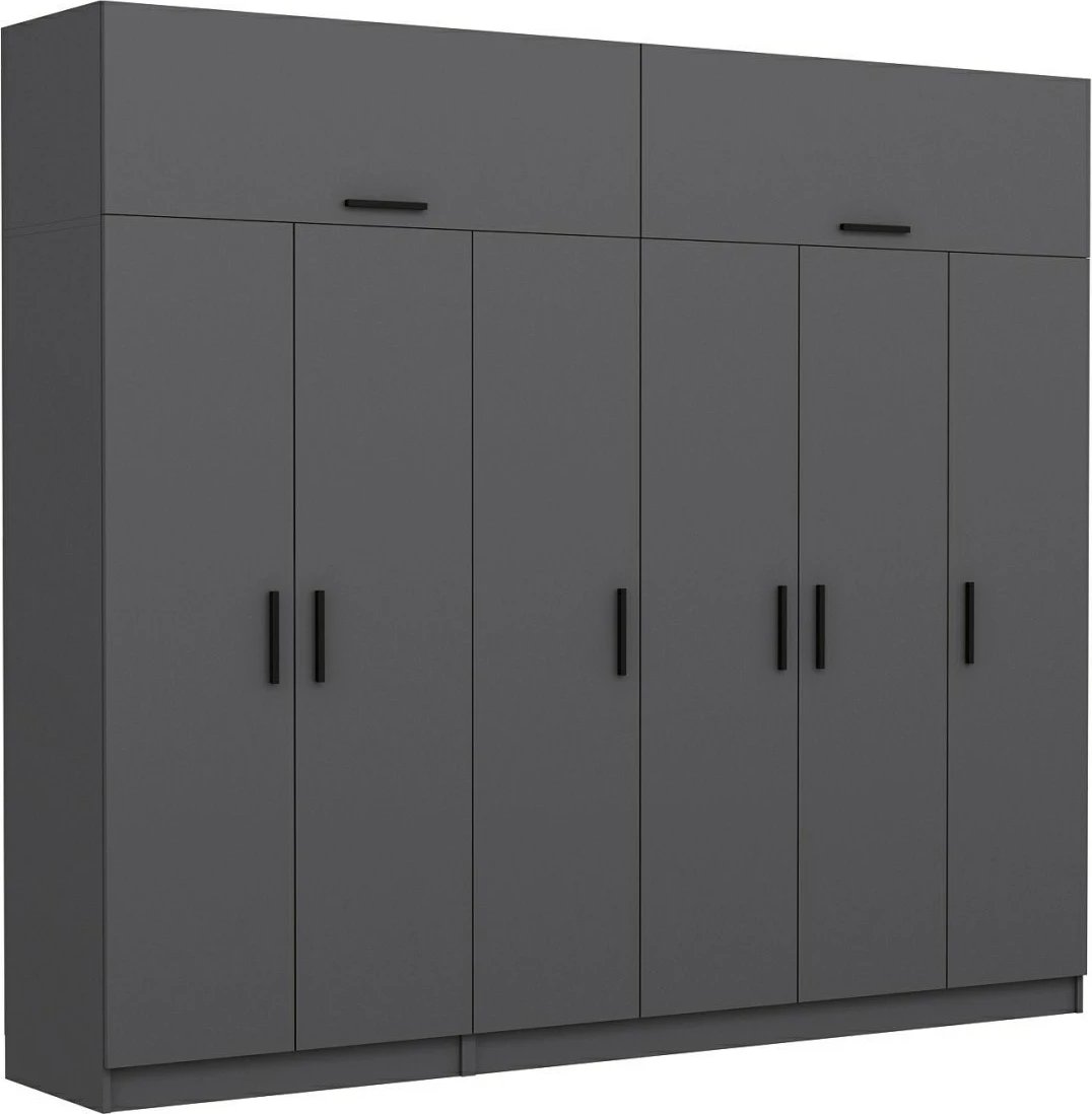 Dollap për dhomë gjumi, ngjyrë antracit, Skye Decor - 5175