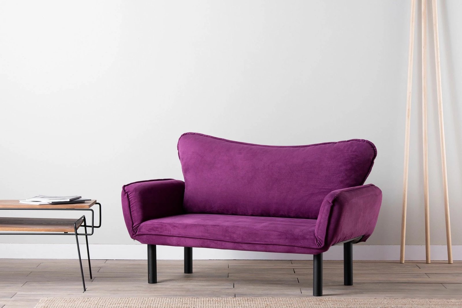 Divan-krevat 2 vende, Atelier del Sofa, Chatto, ngjyrë vjollcë