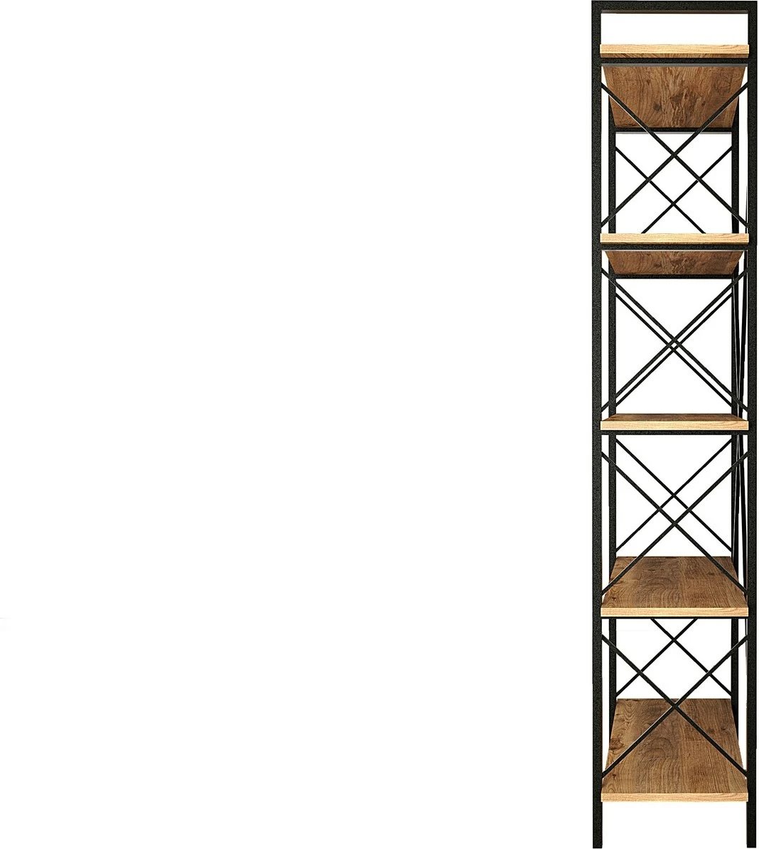 Raft librash Hanah Home, Nero Elit, ngjyrë pishe Atlantike dhe e zezë