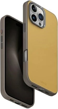 Mbështjellës UNIQ Lyden DS për iPhone 16 Pro Max 6.9", Magclick, verdhë-gri