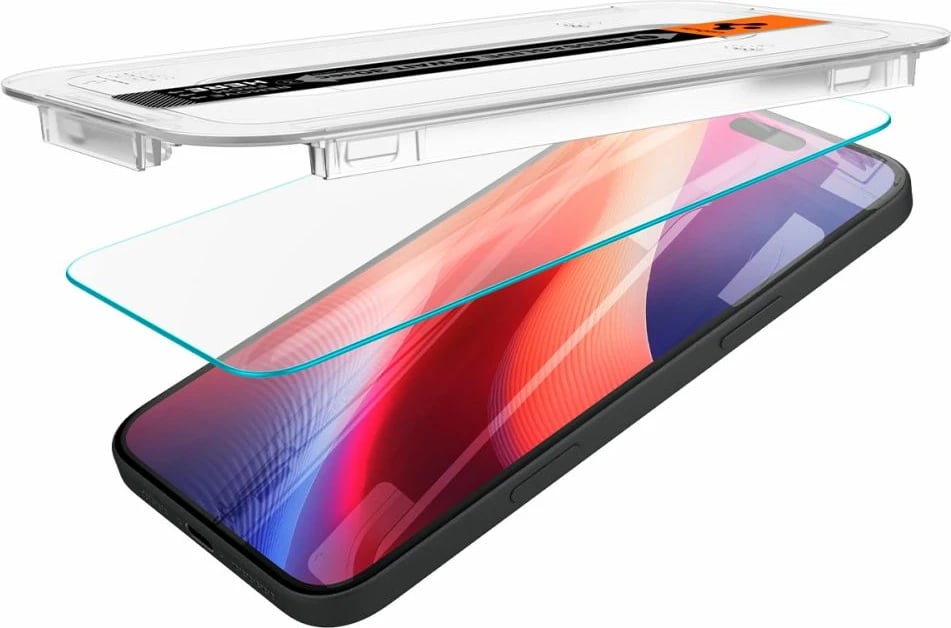 Xham mbrojtës Spigen Glas.tR EZ Fit për iPhone 15/16, 2 copë, transparent