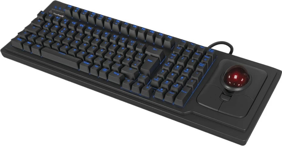 Tastierë KeySonic KSK-8202ELU-T me trackball, US, e zezë