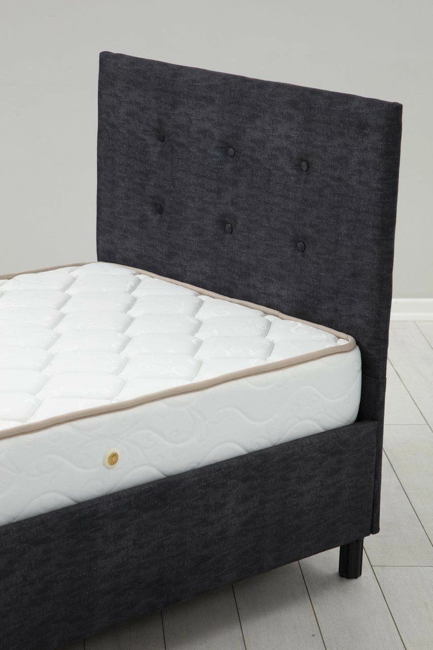 Set dyshekë, bazë dhe mbështetëse koke, ngjyrë antracit, Skye Decor, 160x200