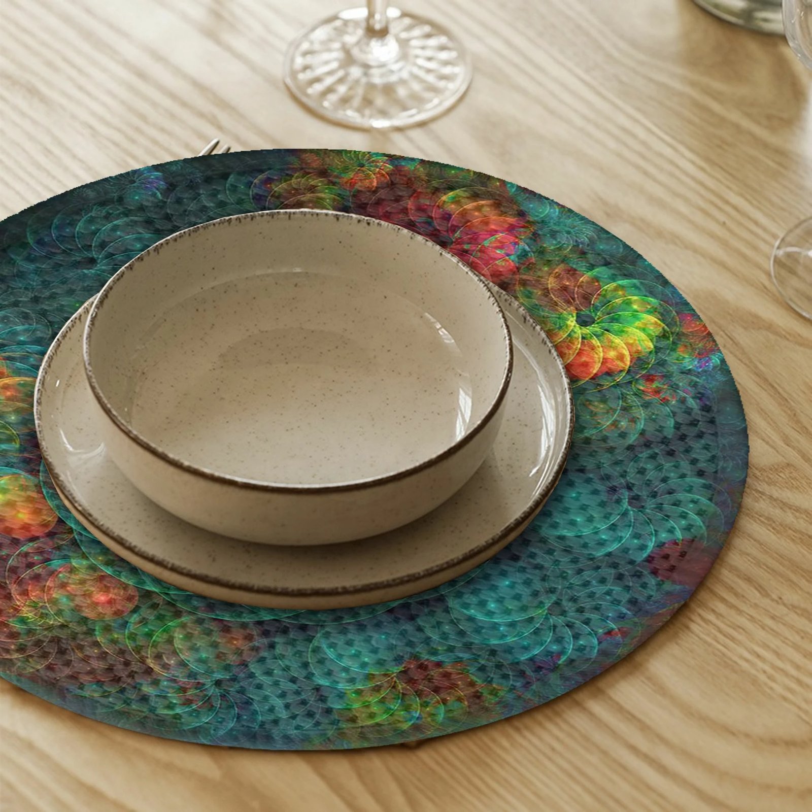 Set nënshtrues tavoline Hermia Concept, shumëngjyrësh, 4 copë, 37cm