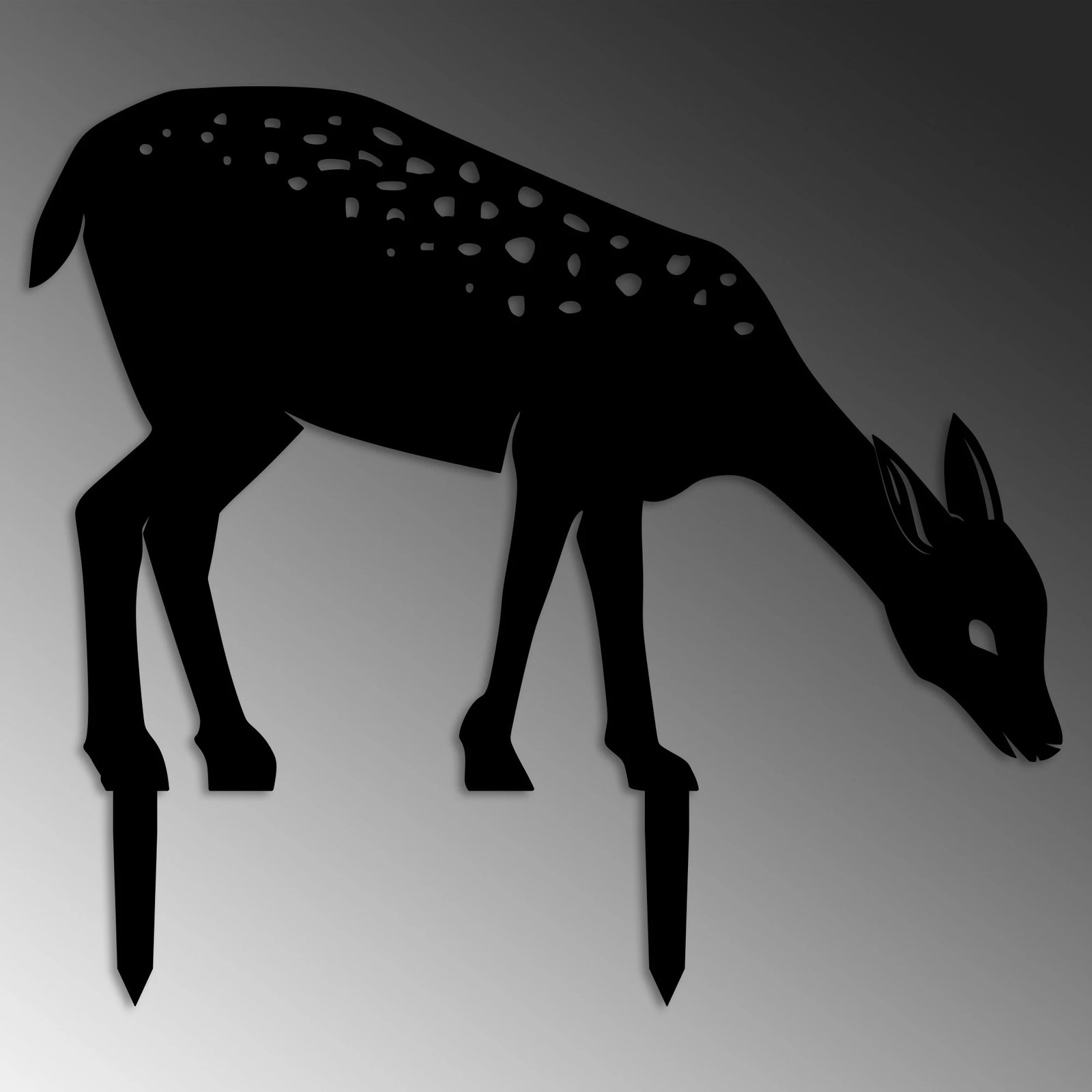 Objekt dekorativ për kopsht Aberto Design, Gazelle 01, metal i zi, 64x72cm