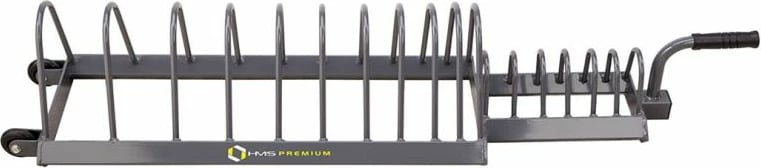 Karrocë peshash HMS për palestër, ngjyrë çeliku