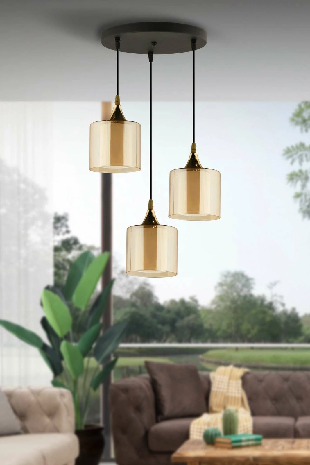 Llambadar Opviq, ngjyrë mjaltë dhe e zezë, 64875