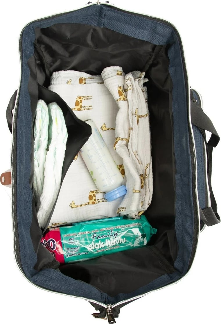 Çantë dore e madhe, ngjyrë blu e errët, Zoozie Bags, 2153 - 32145