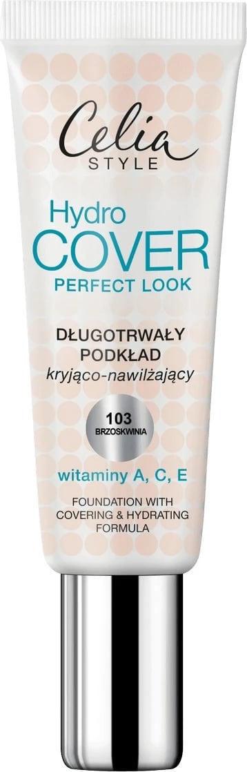Fondatinë Celia Hydro Cover Perfect Look Foundation për femra 103 Peach 30ml