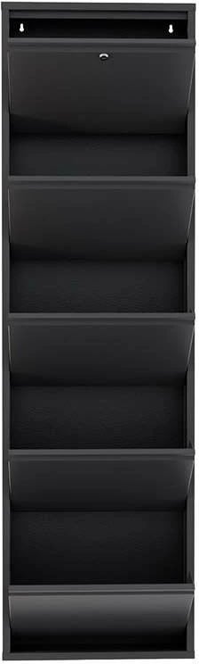 Dollap këpucësh metalik, 5 pjesë, ngjyrë antracit, Skye Decor