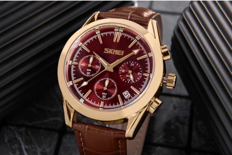 Orë dore për meshkuj Skmei, kafe