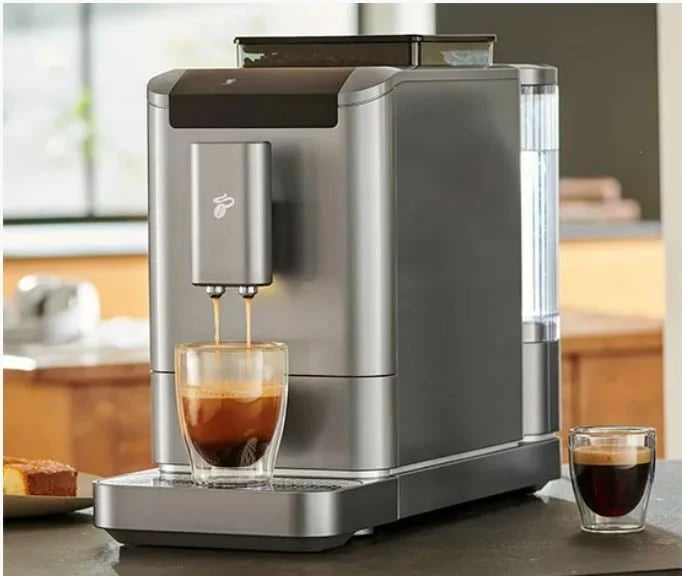 Ekspres kafeje automatik, Tchibo, Esperto2 Caff 618791, 19 bar, mulli çeliku konik, depozitë ujit 1.4L, kontejner kokrrash 300g, Silver