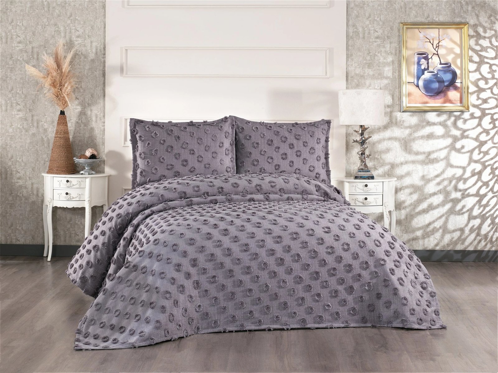 Set mbulesë dysheku dopio, Hayal, ngjyrë antracit, L'essentiel