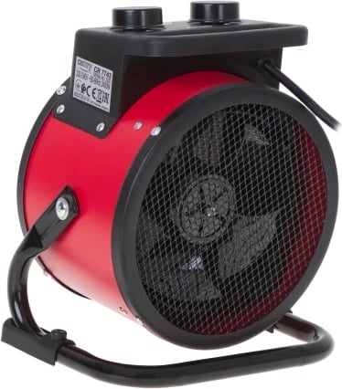 Ngrohës me ventilator qeramik, Camry CR 7743, 2400W, 2 nivele 1000/2400W, termostat, kënd fryrjeje vertikale 90°, i kuq