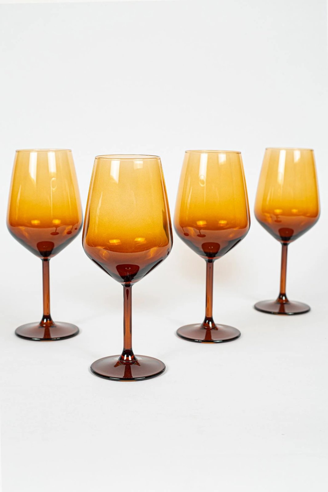 Set gotash prej qelqi (4 copë), Hermia Concept, New Iconic 490, ngjyrë amber