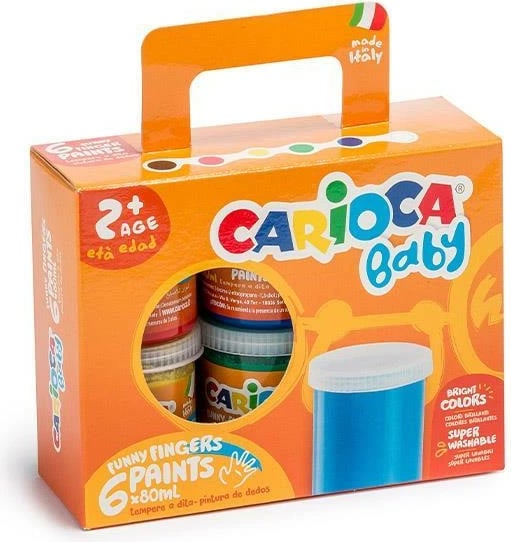Ngjyra gishti Carioca Baby 6x80ml Ngjyra gishti Carioca Baby 6x80ml