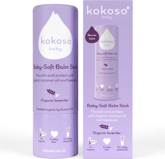 Balsam Kokoso Baby Stick - Organic Lavender, 13 gr