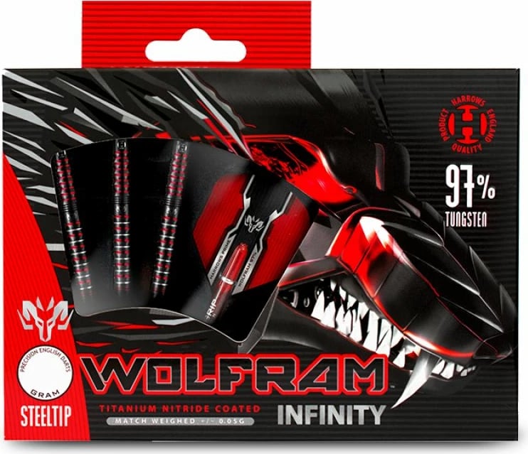 Shigjeta darts Harrows për meshkuj/femra, të zeza/kuqe