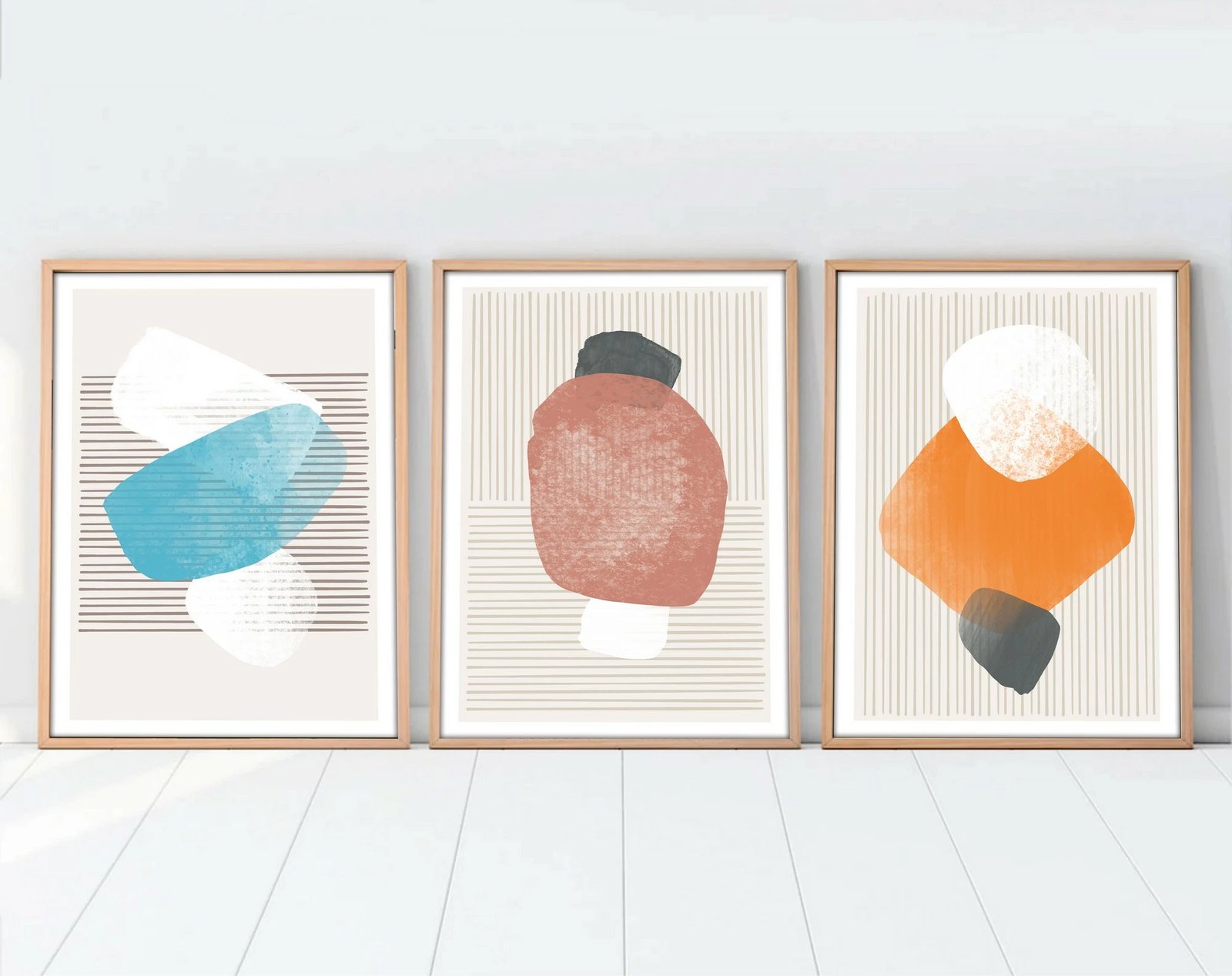 Pikturë dekorative me kornizë MDF (3 copë), Wallity, Huhu97, 20x30cm