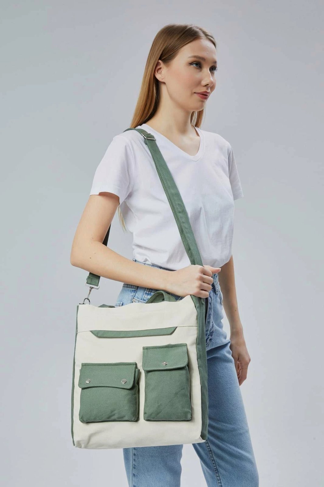 Çantë tote Zoozie Bags, e gjelbër, 2355