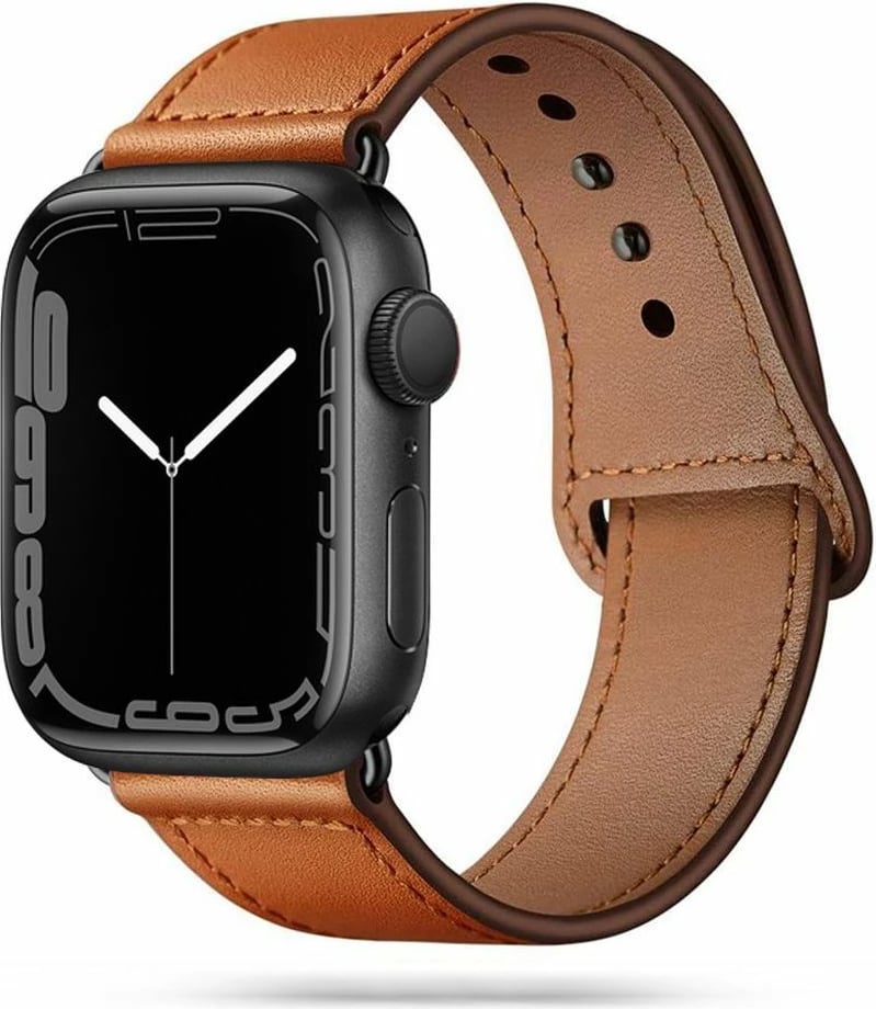 Rrip lëkure për Apple Watch Tech-Protect Leatherfit, 38/40/41 mm, Kafe