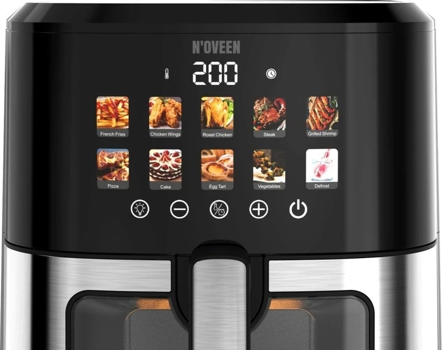 Fritezë pa yndyrë N'OVEEN X-LINE AF770, 6.5L, e zezë-argjendtë