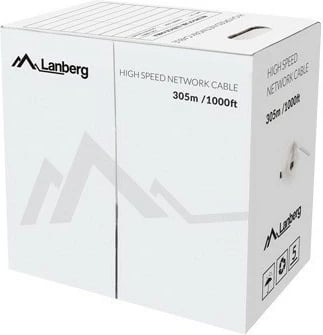 Kabllo rrjeti UTP Lanberg LCU5-12CU-0305-S, Cat 5e, 305m, Gri
