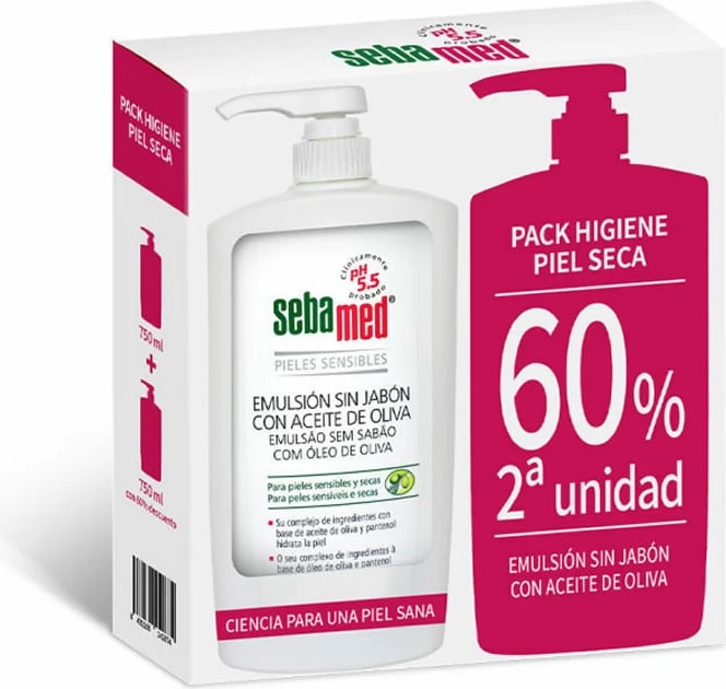 Emulsion pa sapun për trup Sebamed me vaj ulliri, 750ml Duo, unisex