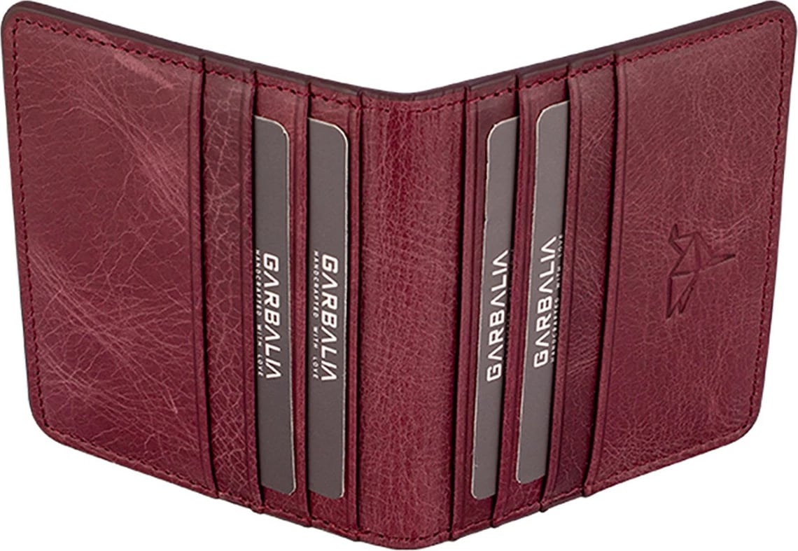 Portofol për burra, ngjyrë e kuqe claret, Zoozie Bags, Regina