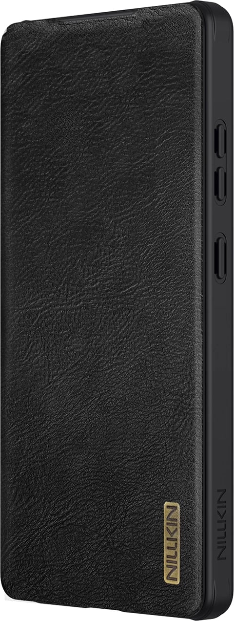 Mbështjellës Nillkin Qin Pro për Samsung Galaxy S25 Ultra me kapak dhe mbrojtje kamere, i zi