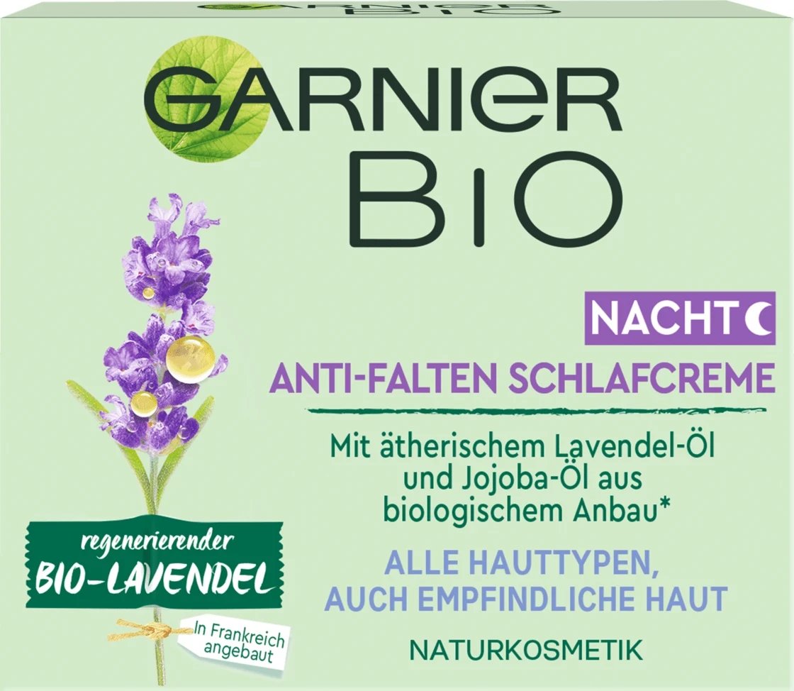 Krem për fytyrë Garnier Bio Lavender Anti-Wrinkle, 50 ml