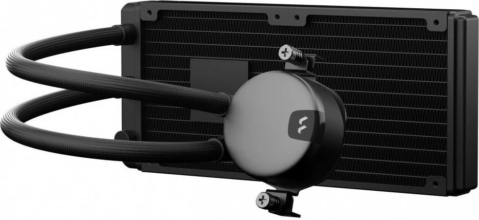 Ftohës uji për CPU Fractal Design Lumen S24 v2 RGB, me dy ventilatorë, i zi